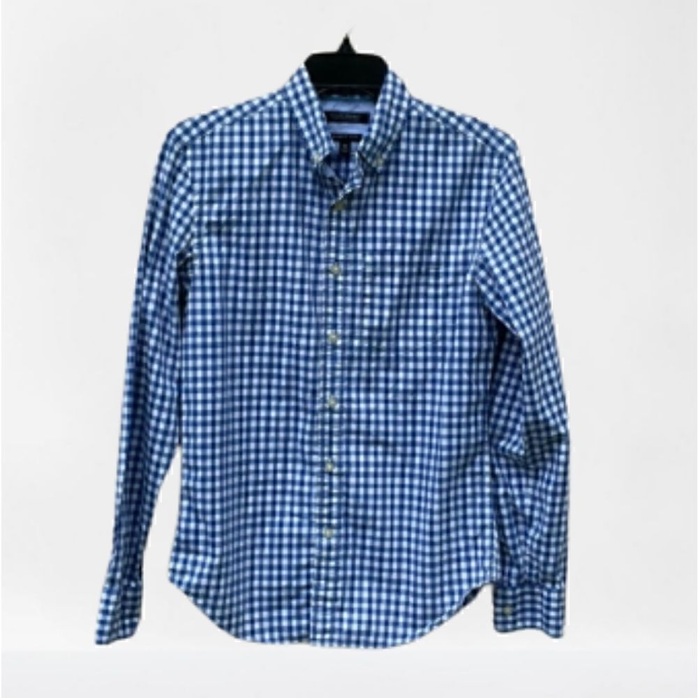 Take 50% OFF- Banana Republic Grant Fit Shirt, Blue/White, Size-XS